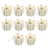 10 Leviton Compact Fluorescent Lampholders Light Sockets Screw Down G24d-3 26725-2A3