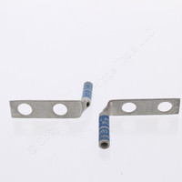 2-Pack Hubbell Bonding Grounding Compression Lug 90� 6 AWG 3/8" Holes 1" Spacing Blue #7 Die HGBL06DB90 (Burndy YAZ6C2TC3890)
