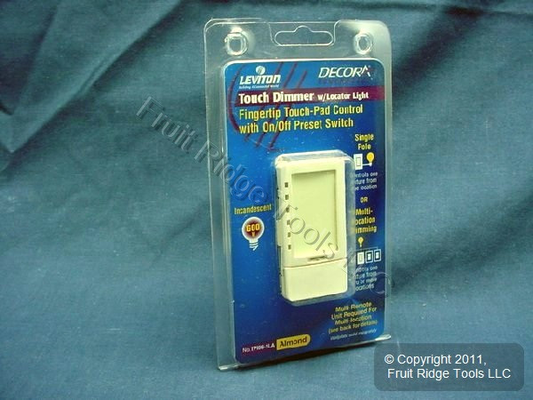 🏠 🔌 Leviton Almond TouchPoint TOUCH Light Dimmer Switch Decora 600W  TPI06-1LA - In Stock - Fruit Ridge Tools
