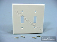 Leviton White 2-Gang Toggle Switch Cover Wall Plate Switchplate 88009