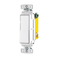 Hubbell White Decorator Rocker Wall Light Switch Single Pole 15A RSD115W