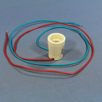 Leviton Porcelain Light Socket 4 KV Pulse Rated Lamp Holder Bushing Mount 660W 600V 70051-000