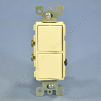 Leviton Scratched Almond Decora DUPLEX 1-Pole Rocker Light Switch 15A 5634-A