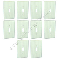 10 Leviton Whitewashed Wood Toggle Switch Cover 1G Wallplates Switchplate 89201