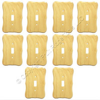 10 Leviton Solid Pine 1-Gang Toggle Switch Cover Wallplates Switchplate 89201