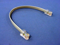 Leviton Gray 8" 8-Wire Modular Line Cord Patch Jumper RJ45 42400-8FG
