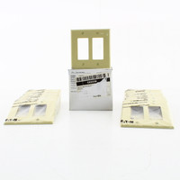 20 Eaton Ivory 2-Gang Decorator UNBREAKABLE Mid-Size Rocker Wallplate GFCI Covers PJ262V