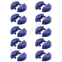 10 Hubbell Dark Blue Cord Clamps for 3-Wire Twist Lock Plugs/Connectors