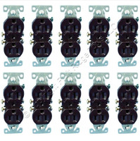 10 Cooper RESIDENTIAL GRADE Brown Outlet Receptacles 5-15R 15A 125V Bulk 270B