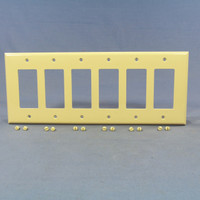 Cooper Ivory 6G Decorator UNBREAKABLE Mid-Size Wallplate GFI GFI Cover PJ266V