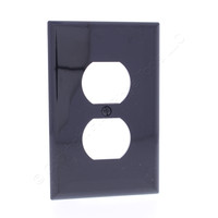 Eaton Black Mid-Size 1-Gang Unbreakable Receptacle Wallplate Outlet Cover PJ8BK