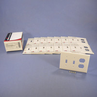 15 Cooper Light Almond UNBREAKABLE Nylon 3-Gang Mid-Size Receptacle Switch Wallplates PJ28LA
