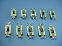 10 Cooper Brown COMMERCIAL Toggle Control Switches 4-WAY 20A 120/277VAC CS420B