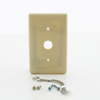 Hubbell Ivory Telephone Cable Wallplate UNBREAKABLE Cover .625" Opening Strap Mount NP730I