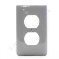Hubbell Gray 1-Gang UNBREAKABLE Receptacle Wallplate Duplex Outlet Cover NP8GY