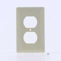 Hubbell Ivory 1-Gang UNBREAKABLE Receptacle Wallplate Duplex Outlet Cover NP8I10Z