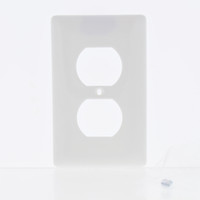 Hubbell White 1-Gang UNBREAKABLE Receptacle Wallplate Duplex Outlet Cover NP8W10Z