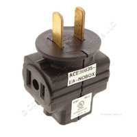 ACE- BROWN triple tap outlet adapter *polarized *triple tap *15 amp, 120 volt, 1875 watts