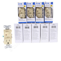10 Eaton Ivory TAMPER RESISTANT Pilot Light Switch Outlet Receptacles 15A TR274V