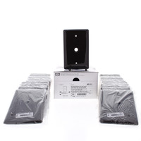 25 Hubbell Brown Cable Wallplate Mid-Size UNBREAKABLE Phone Covers .406" Hole Box Mount NPJ11