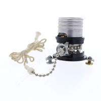 Leviton Porcelain Ceiling Lampholder Pull Chain Light Socket Bulk 29816-4