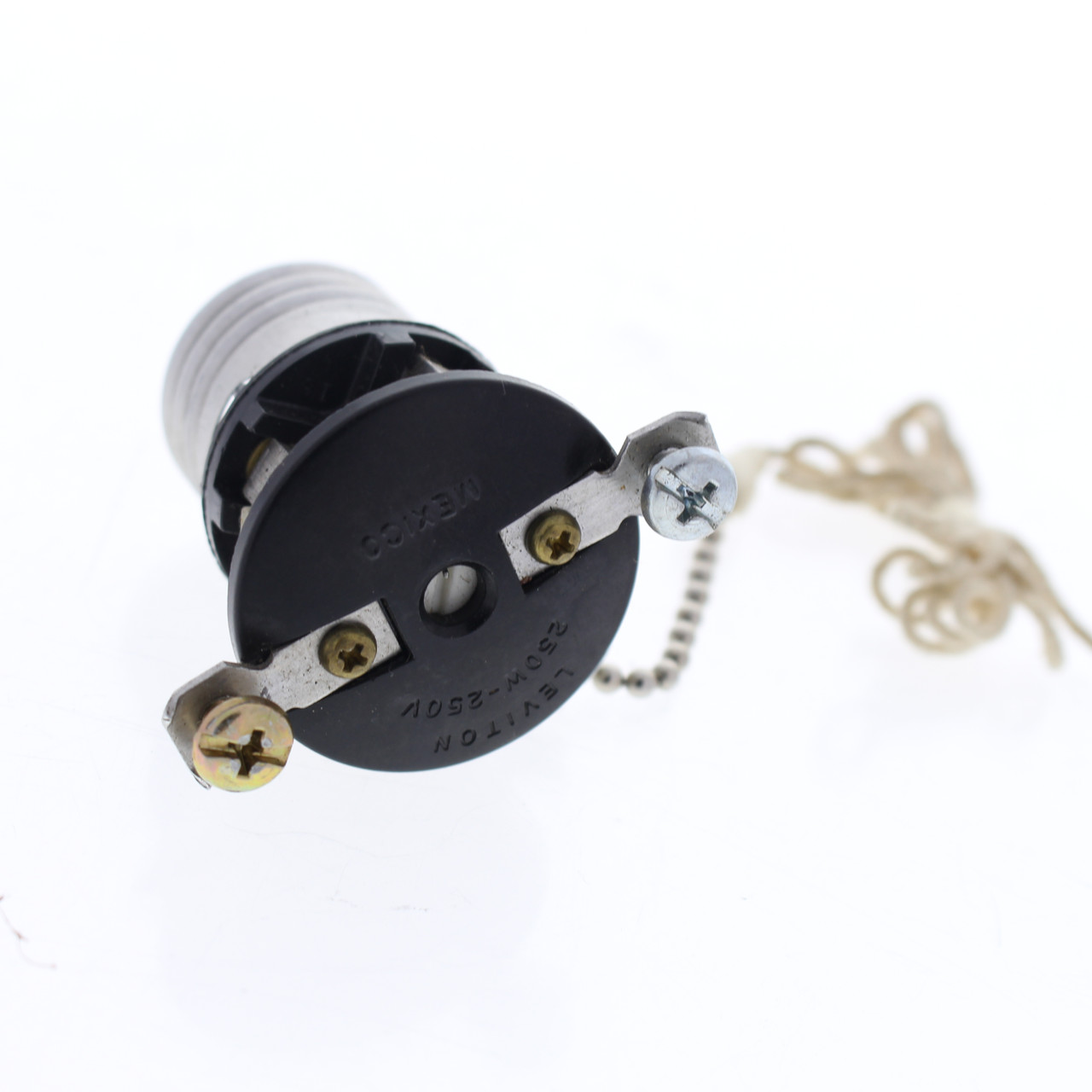 Leviton Porcelain Ceiling Lampholder Pull Chain Light Socket Bulk 29816-4 -  In Stock - Fruit Ridge Tools, image size:1280x1280