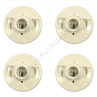4 Cooper Porcelain Ceiling Lampholder Keyless Light Sockets 660W 4-Terminal 604