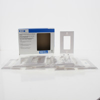 10 Eaton White Standard 1-Gang Decorator GFI GFCI Cover Thermoset Wallplates 2151W