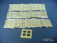 25 Leviton Ivory 2-Gang Outlet Covers Duplex Receptacle Wallplates 86016