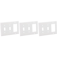 3-Pack Leviton White 3-Gang Switch Cover Decora GFCI GFI Plastic Wallplates 80421-W
