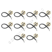 10 Leviton Unglazed Porcelain Light Socket Lampholders Medium 660W w/Sheath