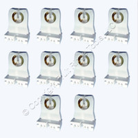 10 Leviton Fluorescent Lamp Holders Light Socket G13 Base T8 T12 Medium 13351-D