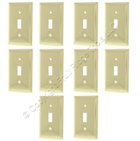 10 Pass & Seymour Polished Solid Brass Toggle Wallplates Switch Cover Plate SB1-PB