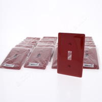 25pcs Hubbell Red Unbreakable 1-Gang Toggle Switch Nylon Cover Wallplates NP1R
