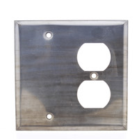 Mulberry Standard 2-Gang Polished Chrome Combination BLANK Duplex Outlet Cover Receptacle Wallplate 83542