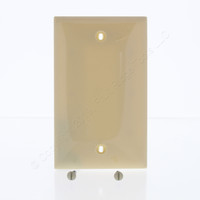 Mulberry Ivory UNBREAKABLE Standard 1-Gang Blank Cover Wallplate Box Mount Nylon 92151