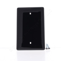 Hubbell Black Unbreakable Mid-Size Cover 1-Gang Nylon Blank Wallplate Box Mount NPJ13BK