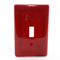 Hubbell RED UNBREAKABLE Mid-Size Toggle Switch Cover Plate Wallplate NPJ1R