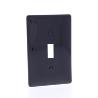 Hubbell Black UNBREAKABLE Mid-Size Toggle Switch Cover Plate Wallplate NPJ1BK
