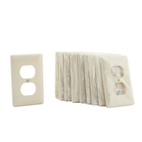 10-Pack Hubbell Lt Almond UNBREAKABLE Receptacle Wallplate Duplex Outlet Covers NP8LAZ