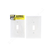 2 Hubbell Lt Almond UNBREAKABLE Mid-Size Toggle Switch Cover Plate Wallplates NPJ1LA