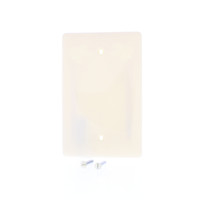 Hubbell Almond Unbreakable Mid-Size Cover 1-Gang Nylon Blank Wallplate Box Mount NPJ13AL