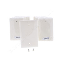 25 Hubbell "Office White" Unbreakable Mid-Size Covers 1-Gang Nylon Blank Wallplate Box Mount NPJ13OW