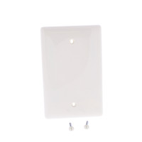 Hubbell "Office White" Unbreakable Mid-Size Cover 1-Gang Nylon Blank Wallplate Box Mount NPJ13OW