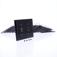 25 Hubbell Black 2-Gang UNBREAKABLE Mid-Size Toggle Switch Plate Cover Wallplates NPJ2BK