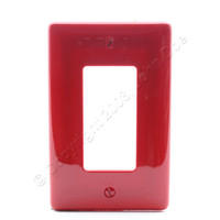 Hubbell RED 1-Gang Decorator UNBREAKABLE Mid-Size Wallplate GFCI Rocker Switch Cover NPJ26R