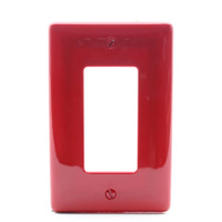 Hubbell RED 1-Gang Decorator UNBREAKABLE Mid-Size Wallplate GFCI Rocker Switch Cover NPJ26R