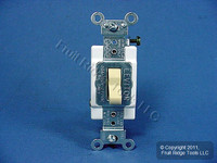 Leviton Ivory 3-Way COMMERCIAL Quiet Toggle Wall Light Switch 20A Bulk CSB3-20I