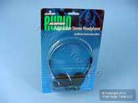 New Leviton Adjustable Mini Stereo Padded Headphones w/ Mini Plug Adapter C5236