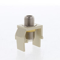New Leviton Ivory Quickport Nickel F-Type Coaxial Cable Connector Jack 40731-BI